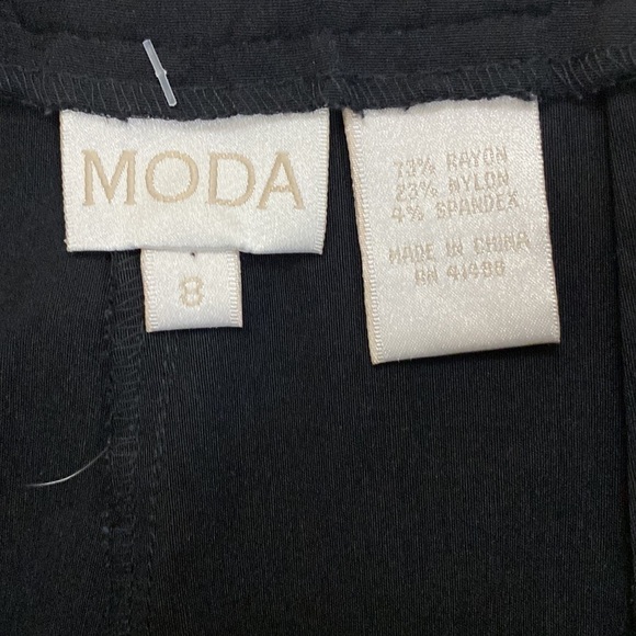 NWT MODA black slacks sequin pants woman’s size 8 - Picture 4 of 7